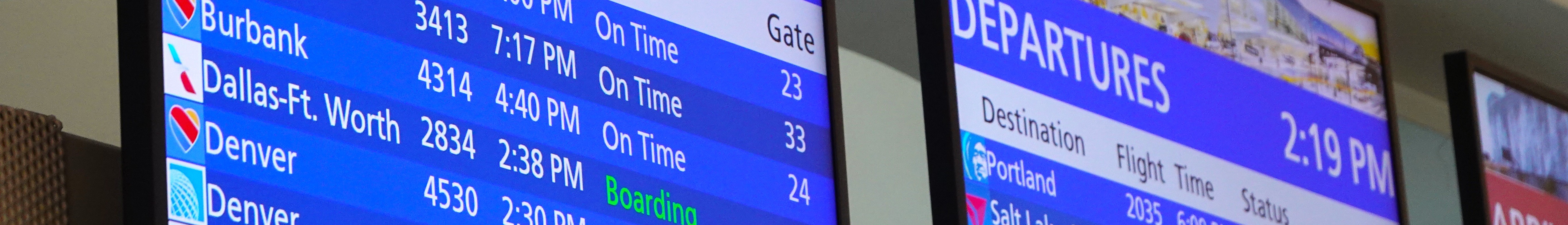 FID screens in terminal