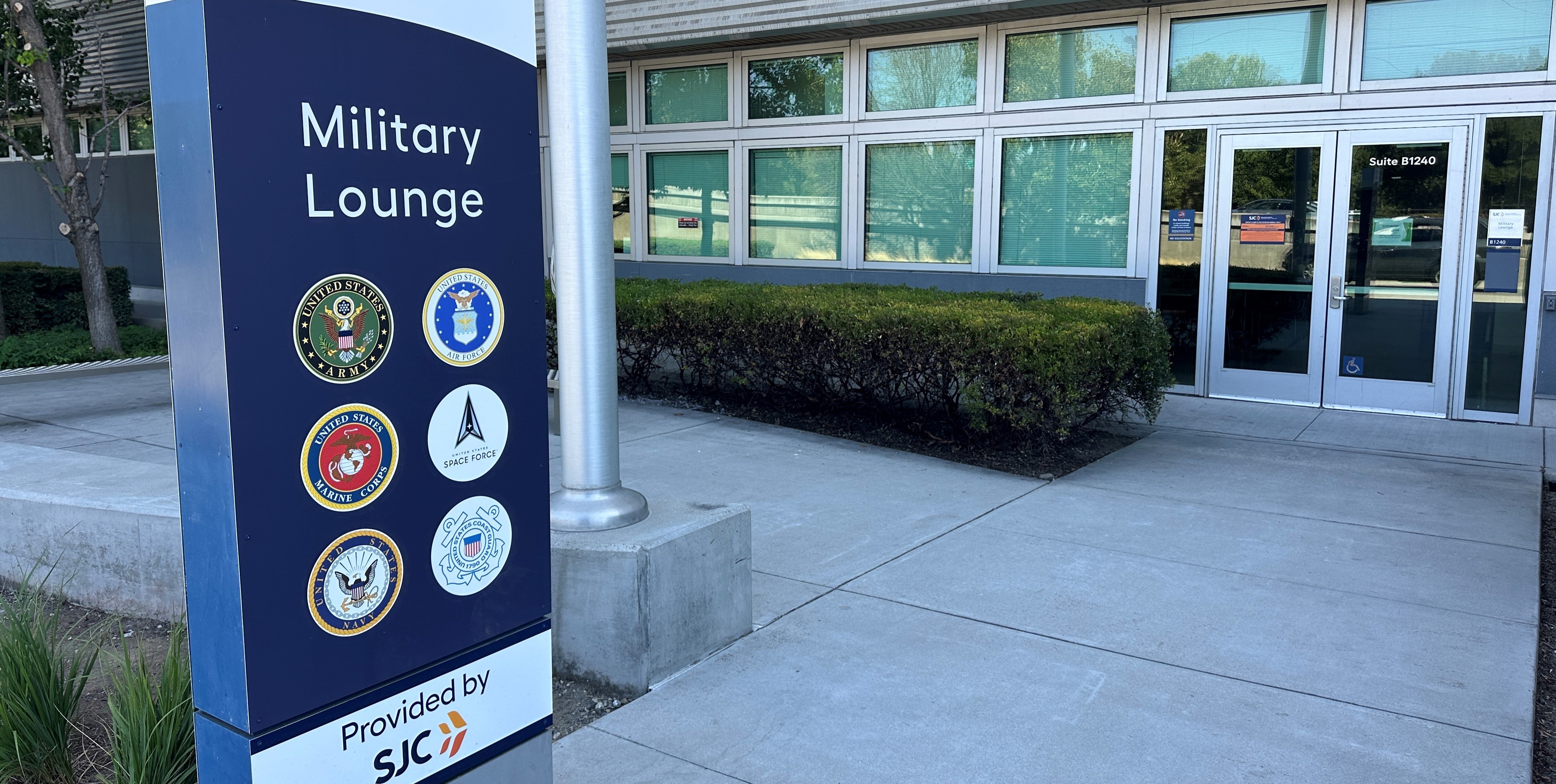 Military Lounge sign