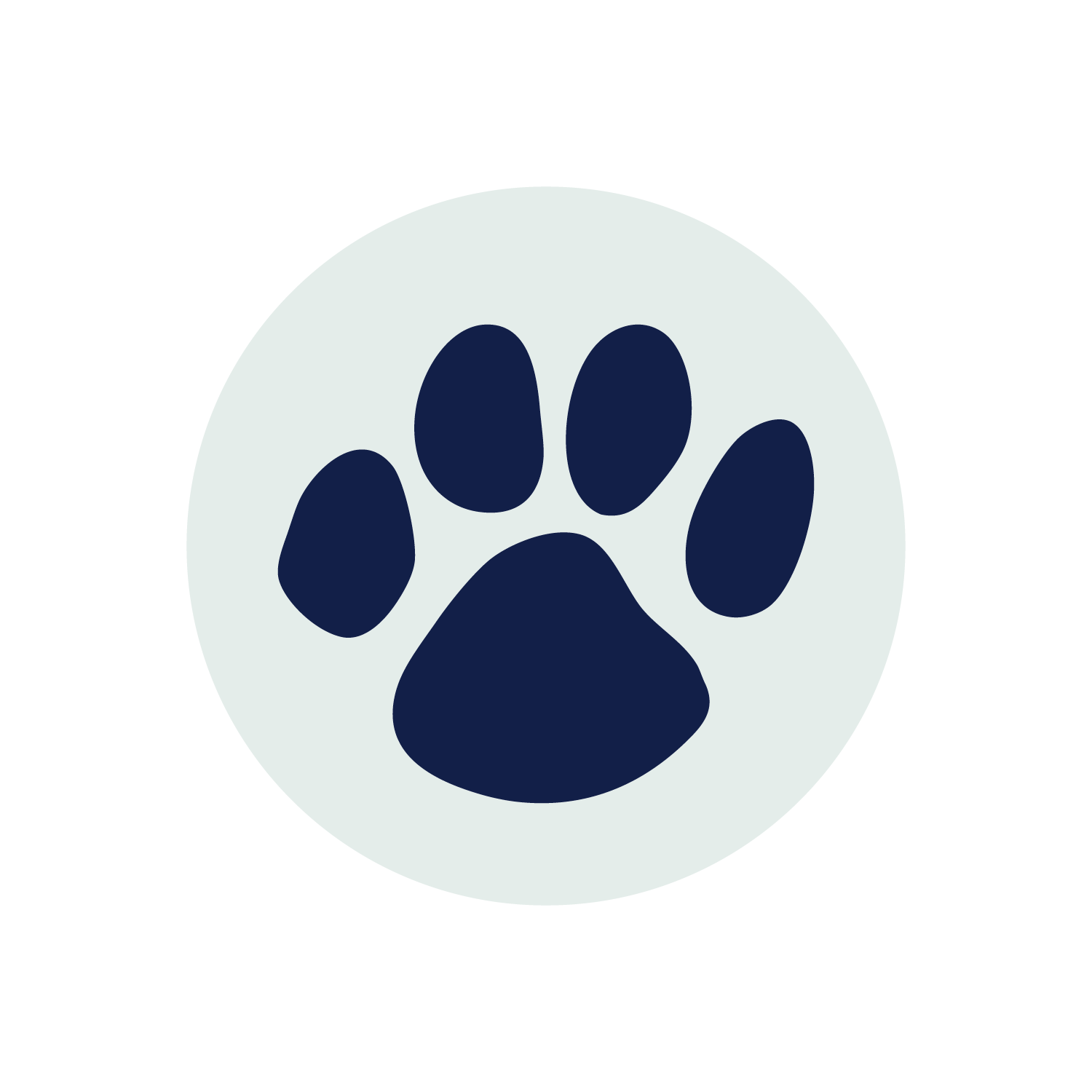 Pet paw print icon