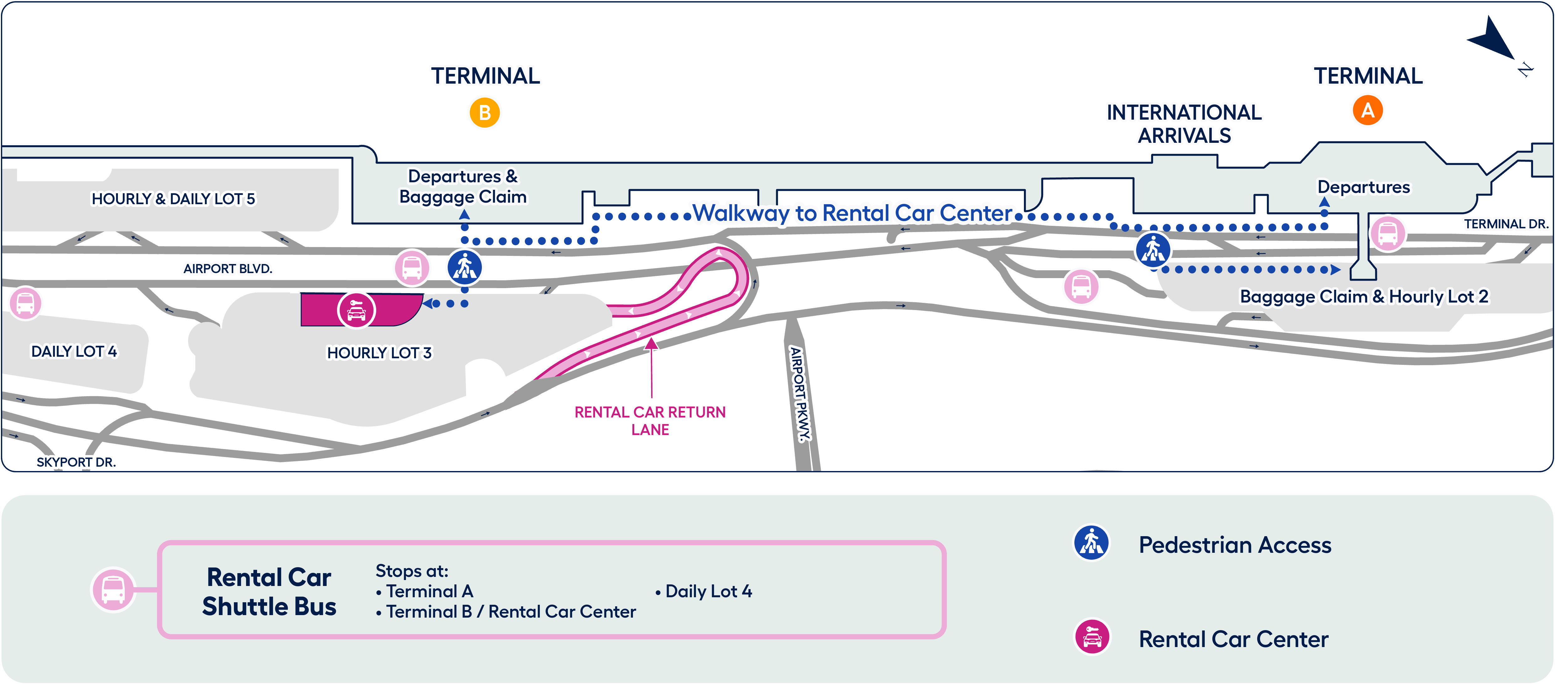 Rental Car Center Map