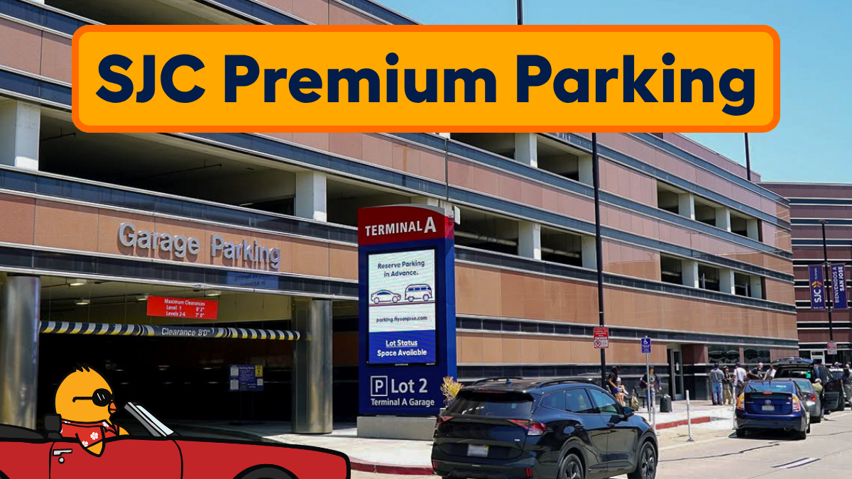 Text says: SJC Premium Parking